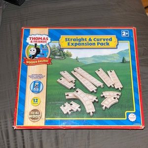 Thomas & friends Train wooden railway straight & curved expansion pack REAL WOOD